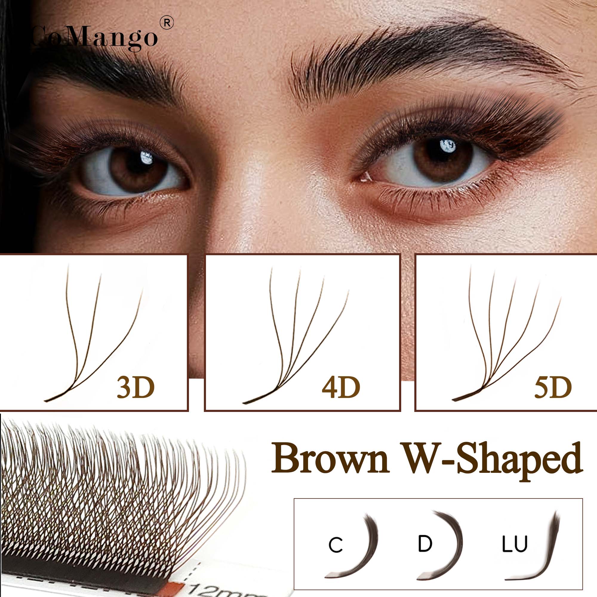 Eyelash Extension Volume Styles - CoMango Extensions de cils prêtes à