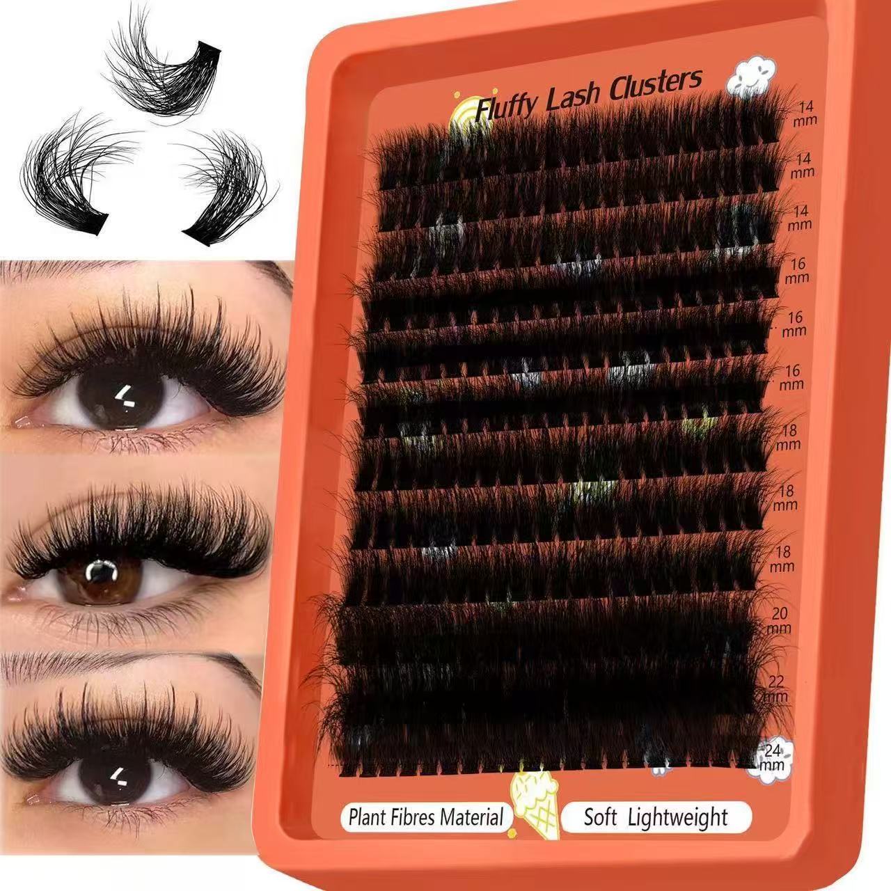 Eyelash Extension Home Service - Extensions de cils en grappe 80D-100D,