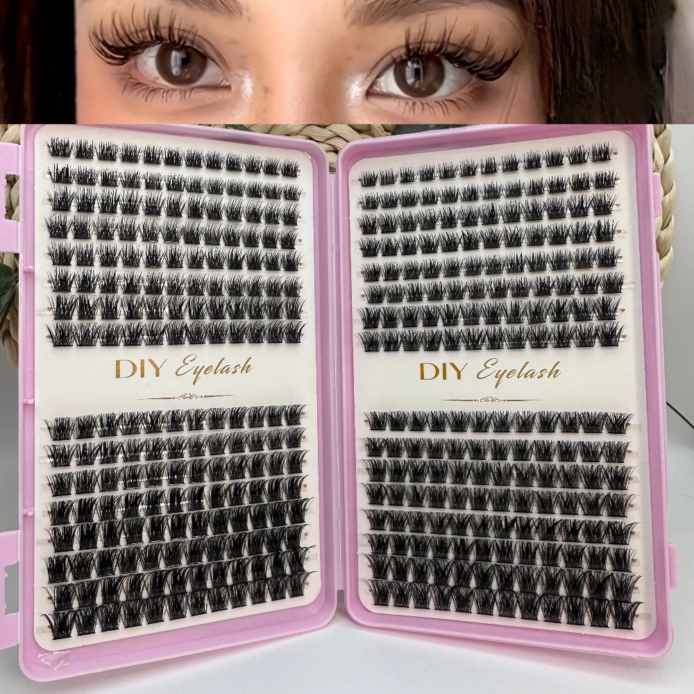 Eyelash Extension Home Service - 384 faux cils individuels en bouquets