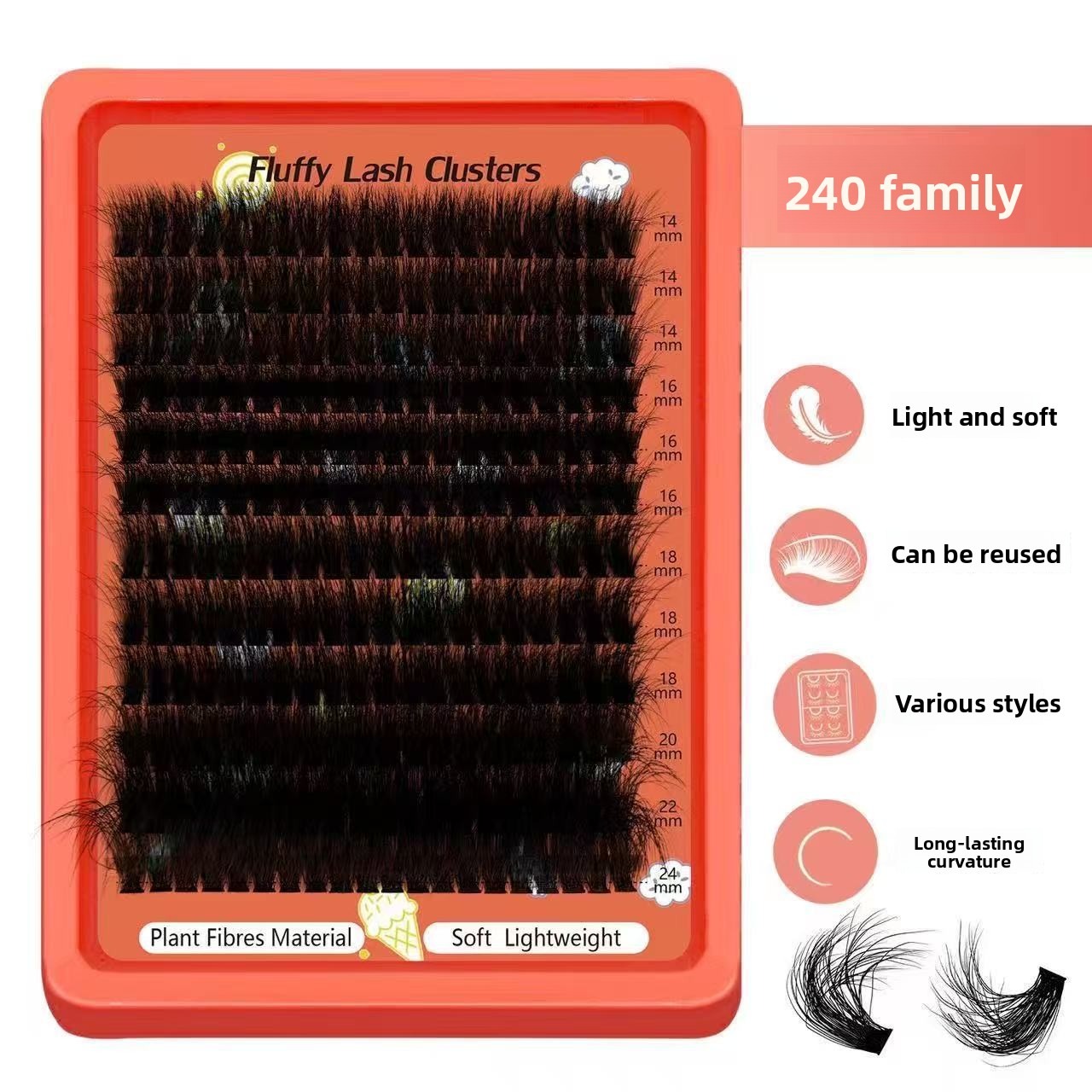Extensions de cils en grappe 8 - Eyelash Extension Home Service avis et prix